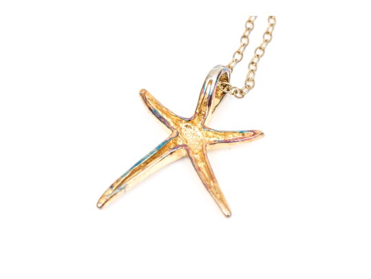 Two Stylish Vermeil Sterling Pendant Necklaces
