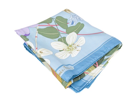 Hermès Paris Beautiful Vintage 'Flora Graeca' Silk Scarf By Niki Goulandris