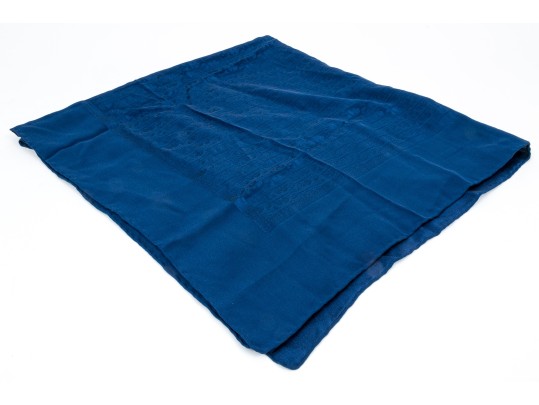 Christian Dior Fabulous Blue Vintage Silk Scarf, Logo Patterned