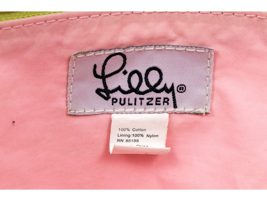 Lilly Pulitzer Cotton And Canvas Pink, Green And Blue Baby Bag