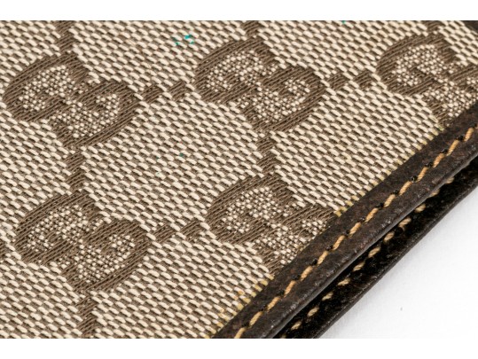 Gucci Vintage Guccissima Pattern Check Book Holder