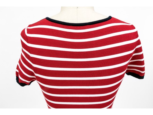 Valentino Red Fun Blue, Red And White Nautical Jumper Style Dress, Size S