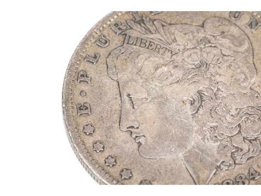 1884 Morgan Silver Dollar And 1944 Neatherland 1 Gulden Coin