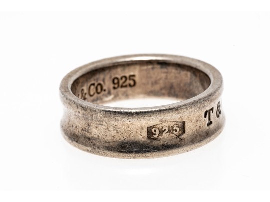 Tiffany & Co. Sterling Silver Classic 1837 Motif Band Ring, Size 8