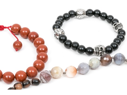 Hard Stone And Carved Beaded Necklaces And Bracelets