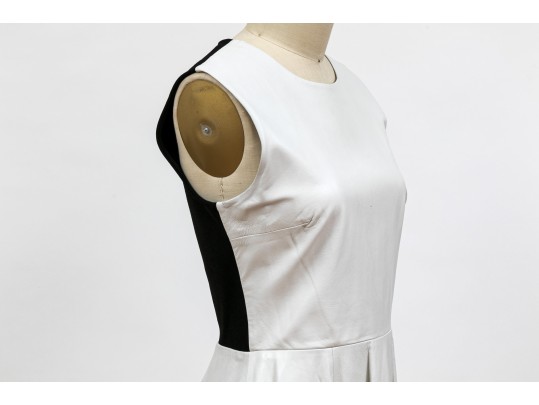 Diane Von Furstenburg Unique Leather Sleeveless Dress, Size 6