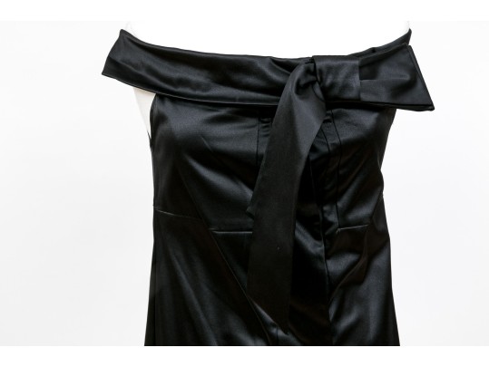 Diane Von Furstenburg Stunning Sleeveless Black Silk Sheath Dress, Size 10