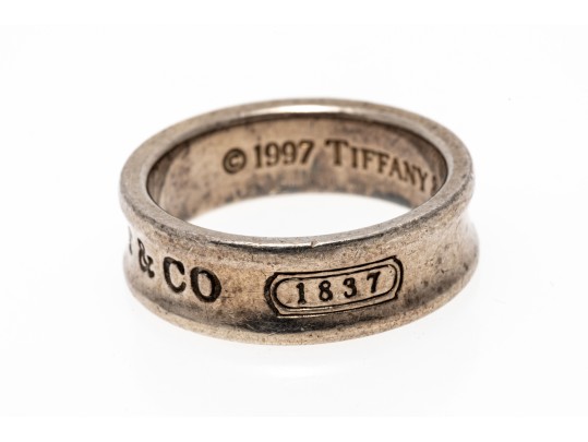 Tiffany & Co. Sterling Silver Classic 1837 Motif Band Ring, Size 8