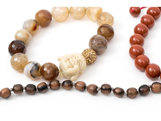 Hard Stone And Carved Beaded Necklaces And Bracelets