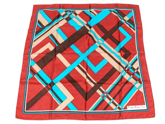 Assorted Lot Of Four Vintage French Silk Scarves, Including Rodier