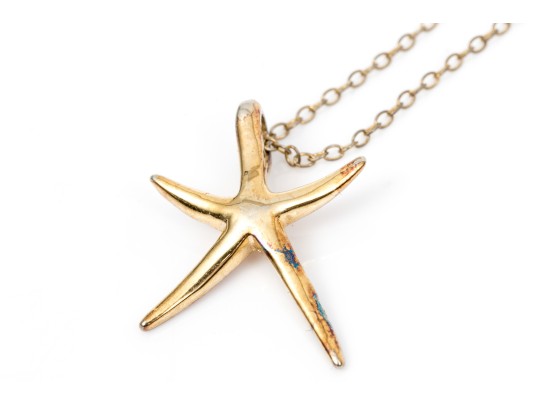 Two Stylish Vermeil Sterling Pendant Necklaces