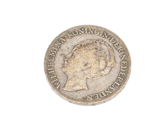 1884 Morgan Silver Dollar And 1944 Neatherland 1 Gulden Coin