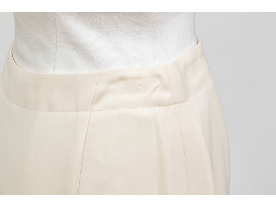 Calvin Klein/Bergdorf Goodman Beautiful Ivory Silk Skirt,  Size 10