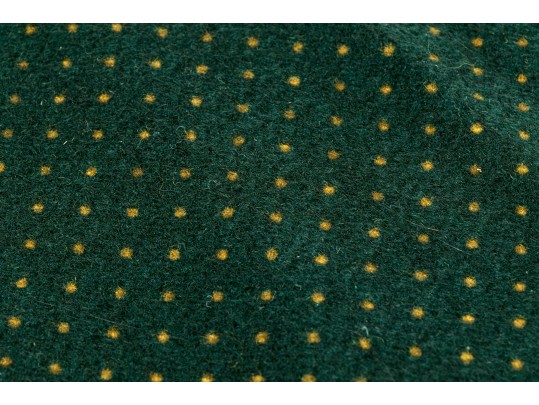 Loro Piana Striking Dark Green And Beige Polka Dot Cashmere Scarf