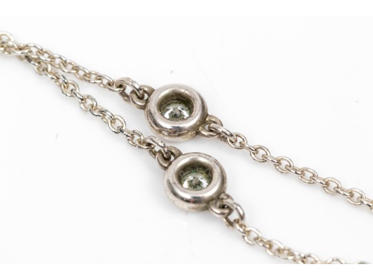 Sterling Tiffany & Co. Peretti Turquoise And Diamond Necklace