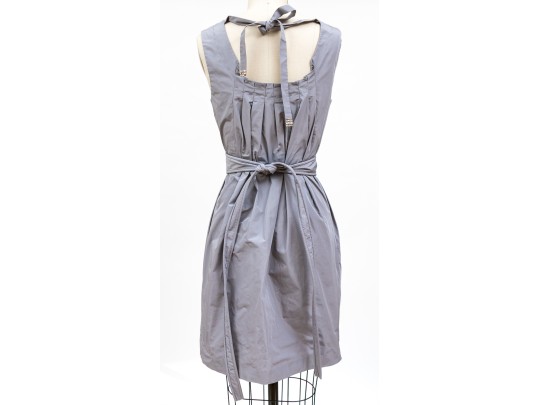 Hoss Beautiful Grey Bedazzled Sleeveless Dress, Size 42, With Belt