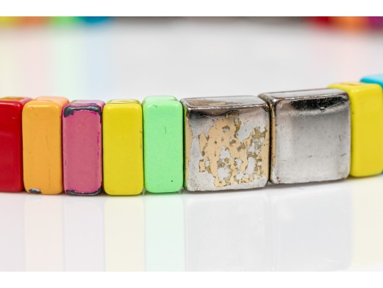 Four Colorfully Beaded Stretch Roxanne Assoulin Bracelets, Retail Approx $300