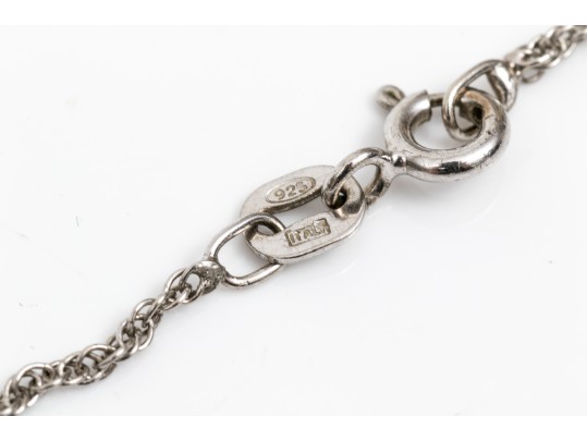Three Sterling Chain Necklaces