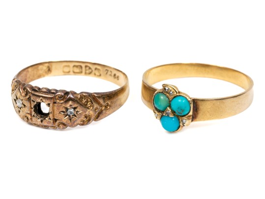 Vintage 14K & 18K Rings, Sizes 7.75+ & 8.25