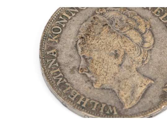 1884 Morgan Silver Dollar And 1944 Neatherland 1 Gulden Coin