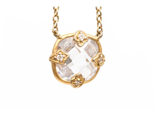 Two Stylish Vermeil Sterling Pendant Necklaces