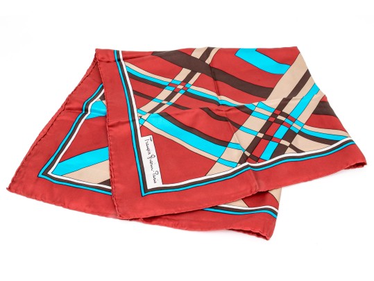 Assorted Lot Of Four Vintage French Silk Scarves, Including Rodier