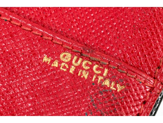 Gucci Vintage Saffiano Leather Wallet With Change Purse