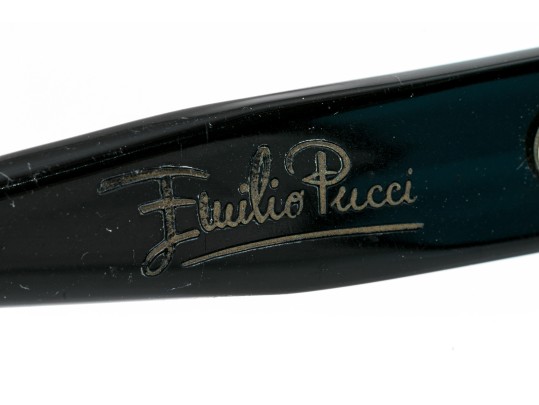 Emilio Pucci Handsome Blue, Green And Purple Acrylic Framed Sunglasses