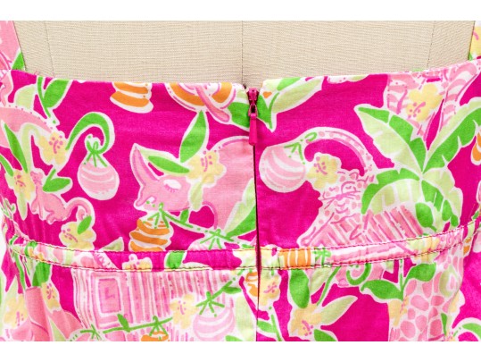 Lilly Pulitzer Fun Hot Pink Floral Tank Dress, Size 4
