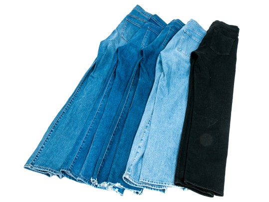 Lot Five Assorted J Brand Blue And Black Jeans, Size 29