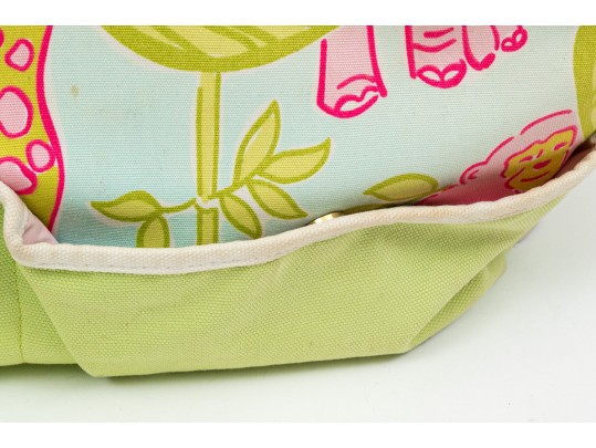 Lilly Pulitzer Cotton And Canvas Pink, Green And Blue Baby Bag