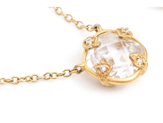 Two Stylish Vermeil Sterling Pendant Necklaces