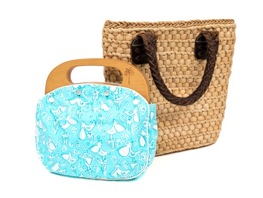 Ralph Lauren, Lilly Pulitzer Lot Of Two Summer Bags