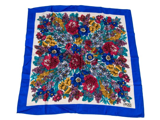 Assorted Lot Of Three Vintage Silk Scarves, Including Liberty