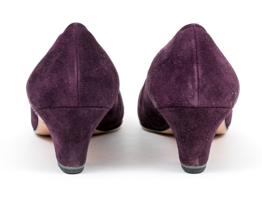 Salvatore Ferragamo Striking Purple Suede Pumps, Size 10B
