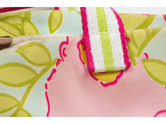 Lilly Pulitzer Cotton And Canvas Pink, Green And Blue Baby Bag
