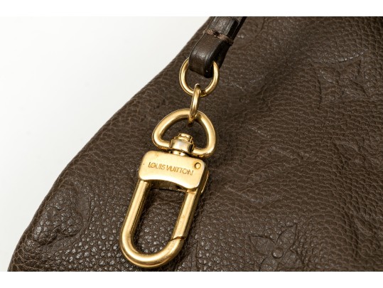 Louis Vuitton Beautiful Brown Taupe Embossed Leather Hobo Bag