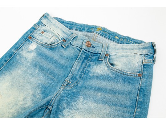 Assorted Designer Jeans Lot, Six Pieces,  Including Hudson And Vince, Assorted Sizes