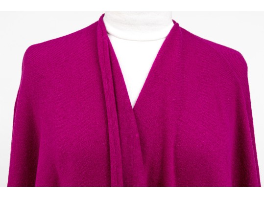 Saks Jacques De Loux Long Length  Fuchsia 100% Cashmere Wrap, OSFA