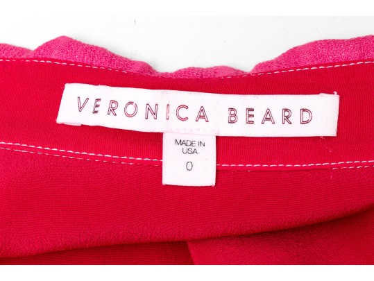 Veronica Beard Pretty Dark Pink Cotton And Silk Sleeveless Blouse,  Size 0