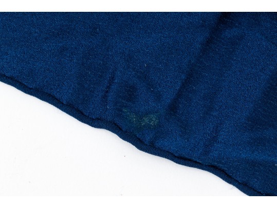Christian Dior Fabulous Blue Vintage Silk Scarf, Logo Patterned