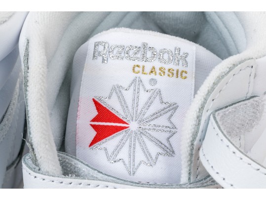 Reebok White Leather Classic Retro Velcro High Tops, Size 8