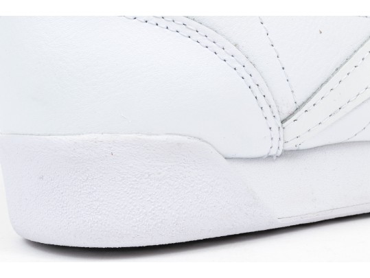 Reebok White Leather Classic Retro Velcro High Tops, Size 8