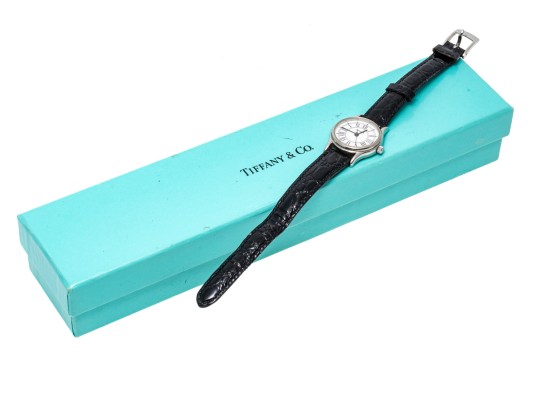 Tiffany & Co. Classic Stainless Steel 24mm Quartz Wristwatch, With Box