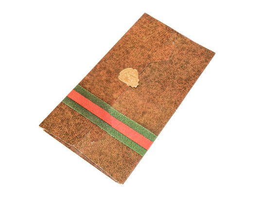 Gucci Vintage New Old Stock Floral Butterfly Cotton Neck Scarf, Green, With Packaging