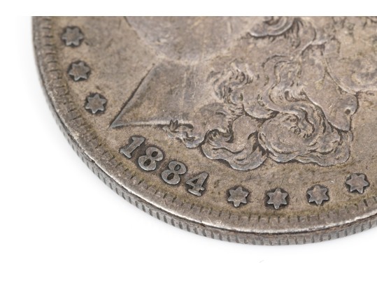 1884 Morgan Silver Dollar And 1944 Neatherland 1 Gulden Coin
