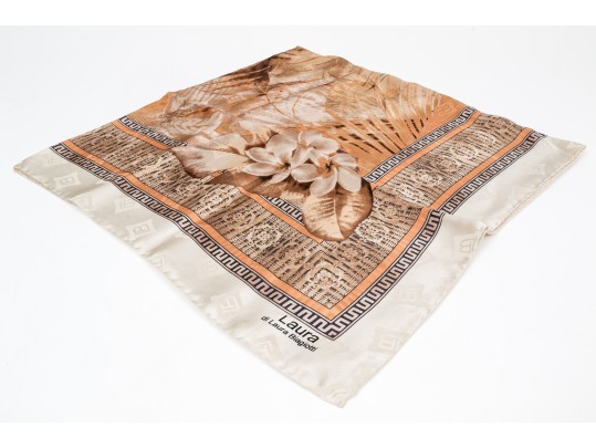 Halston, Nina Ricci, Laura Biagiotti Lot Of Three Pretty Vintage Silk Scarves