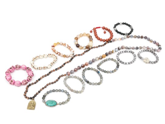 Hard Stone And Carved Beaded Necklaces And Bracelets