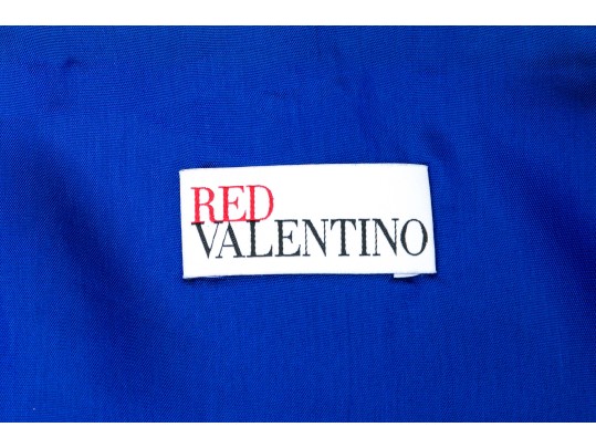 Valentino Red Vibrant Multi Color Tank Dress, Gathered Skirt, Size 42
