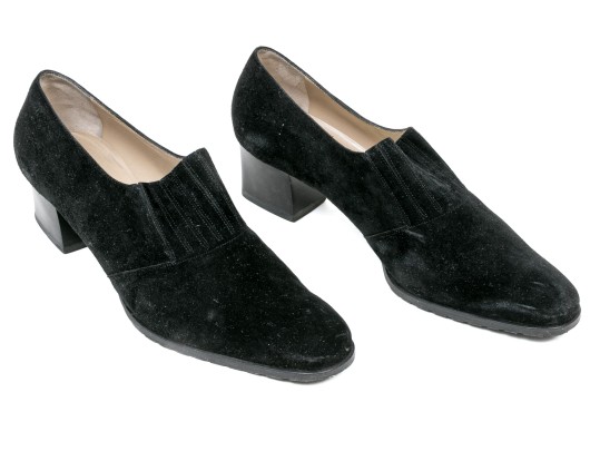Salvatore Ferragamo Handsome Black Suede Loafer, Size 10B